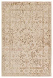 Product Image 1 for Salerno Indoor / Outdoor Medallion Gold / Ivory Rug 18" x 18" from Jaipur