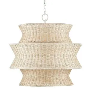 Product Image 1 for Phebe Medium Rattan Chandelier from Currey & Company