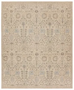 Product Image 1 for Varteni Hand Knotted Floral Ivory/Blue Rug from Jaipur