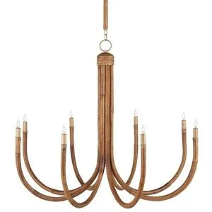 Product Image 1 for Samsara Rattan Chandelier from Currey & Company