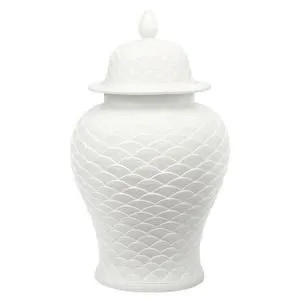 Product Image 1 for White Carved Seawave Temple Jar from Legend of Asia