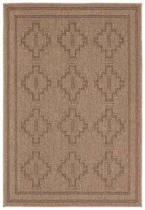 Product Image 1 for Adrar Indoor / Outdoor Tribal Brown / Black Rug 3' x 8' from Jaipur