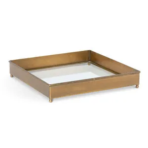 Product Image 2 for Brass and Glass Escritoire Tray from Park Hill Collection