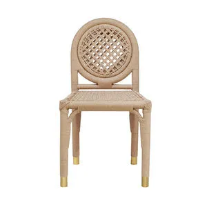 Product Image 1 for Gentry Round Back Rattan Wrapped Dining Chair from Worlds Away