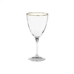 Product Image 1 for Sensa Water Glass, Set of 6 - Clear with Golden Rim from Casafina