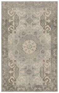Product Image 1 for Modify Hand-Knotted Updated Traditional Medallion Sage/ Light Blue Rug - 8' x 11' from Jaipur