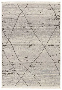 Product Image 1 for Imani Moroccan Trellis Gray/ White Rug - 3' x 8' from Jaipur