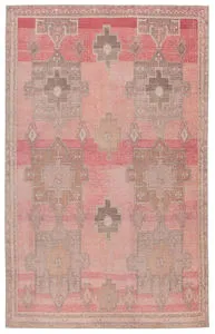Product Image 2 for Faron Medallion Pink/ Tan Rug from Jaipur