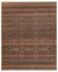 Product Image 1 for Leone Hand-Knotted Updated Traditional Medallion Pink/ Blue Rug - 8' x 10' from Jaipur