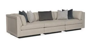 Product Image 1 for Beige Fabric Modern Fusion 3 Piece Sectional Sofa from Caracole