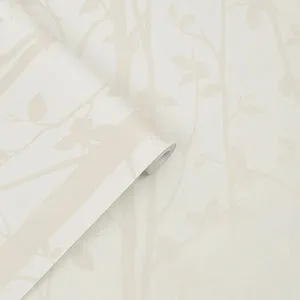 Product Image 1 for Laura Ashley Cottonwood Pearlescent White Botanicals & Branches Wallpaper from Graham & Brown