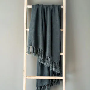 Product Image 2 for Washed Linen Throw, Indigo from Park Hill Collection