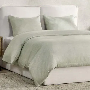 Product Image 1 for Jayson 3-Piece Linen Blend Fabric Sage Duvet Set from Classic Home Furnishings