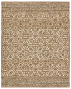 Product Image 1 for Sarang Updated Traditional Handmade Trellis Brown/ Gold Rug - 10' x 14' from Jaipur
