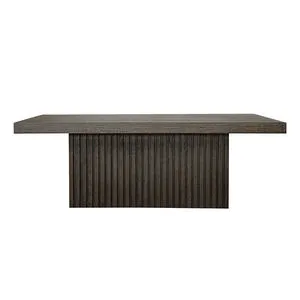 Product Image 1 for Tyson Slatted Pedestal Base Coffee Table In Dark Espresso Oak from Worlds Away