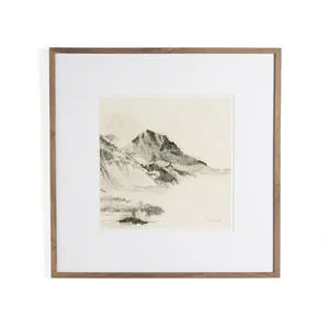 Product Image 1 for Land Sketch 2 Framed Charcoal-Inspired Drawing by Dan Hobday from Four Hands