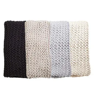 Product Image 1 for Finn Chunky Hand-Knit Throw Blanket - Antique White from Pom Pom at Home
