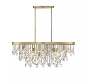 Product Image 2 for Livorno Noble Brass 8 Light Linear Chandelier from Savoy House