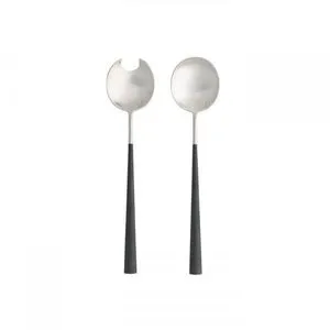 Product Image 1 for Mito Stainless Steel & Salad Serving Set - Brushed - Black Cable from Costa Nova