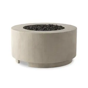 Product Image 1 for Damian Outdoor Fire Table - Natural Concrete from Four Hands