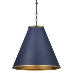 Product Image 1 for Pierrepont Large Blue Pendant from Currey & Company