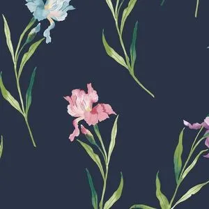 Product Image 1 for Laura Ashley Hawling Irises Seaspray Wallpaper from Graham & Brown