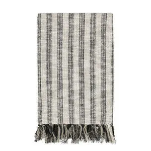 Product Image 1 for Linna 100% Cotton 50"x70" Black Throw Blanket Blanket from Classic Home Furnishings