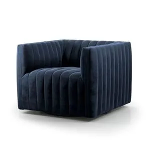 Product Image 6 for Augustine Sapphire Navy Swivel Chair from Four Hands