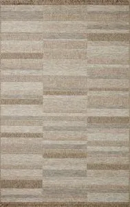 Product Image 1 for Dawn Organic Modern Natural Offset-Striped Fringe 2'3" x 10'0" Rug from Loloi
