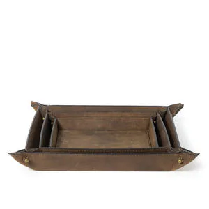 Product Image 1 for Derby Leather Tray Set - Brown from Regina Andrew Design