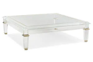 Product Image 1 for Clear Glass Modern Square Pierre Cocktail Table from Caracole