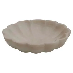 Product Image 1 for Flora White Marble 6" Round Flower Shaped Dish from Creative Co-Op