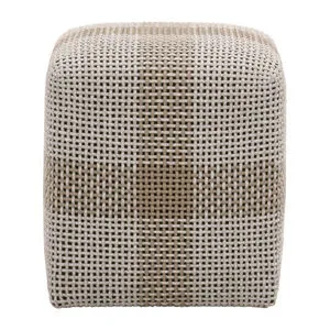 Product Image 1 for Cross Solid Teak Dark Gray Woven Accent Cube from Essentials for Living