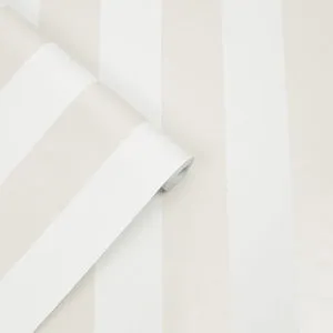Product Image 1 for Laura Ashley Lille Pearlescent White Striped Shimmer Wallpaper from Graham & Brown