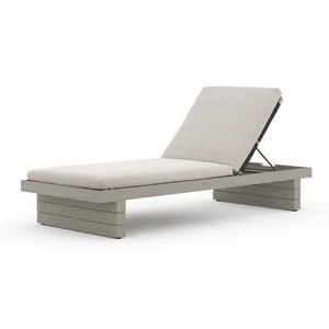 Product Image 3 for Leroy Outdoor Chaise Weathered Grey from Four Hands