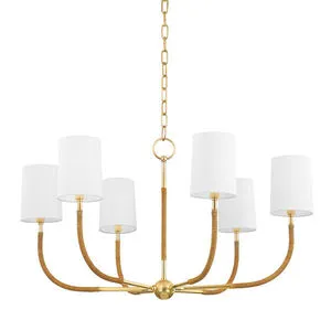 Product Image 1 for Webson 6-Light Chandelier - Aged Brass from Hudson Valley