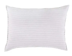 Product Image 1 for Blake Striped Linen Standard Sham - White / Ocean from Pom Pom at Home