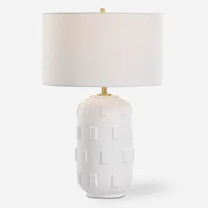 Product Image 1 for Emerie Textured White Table Lamp from Uttermost