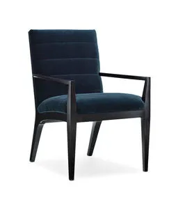 Product Image 1 for Blue Velvet Modern Edge Arm Chair from Caracole