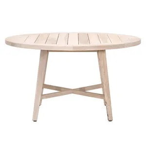 Product Image 1 for Carmel 54" Round Gray Teak Outdoor Dining Table from Essentials for Living