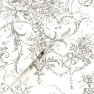 Product Image 1 for Laura Ashley Tuileries Dark Dove Grey Wallpaper from Graham & Brown