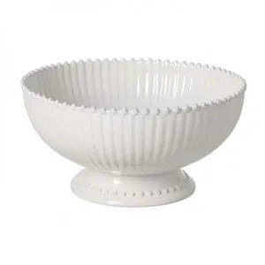 Product Image 1 for Pearl Scalloped Ceramic Stoneware Centerpiece Bowl - White from Costa Nova