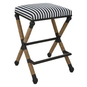 Product Image 7 for Braddock Iron & Rope Backless Black Counter Stool from Uttermost