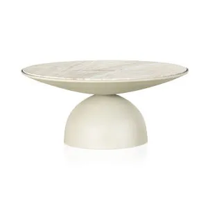 Product Image 1 for Corbett Aluminum Coffee Table - Textured Matte White from Four Hands