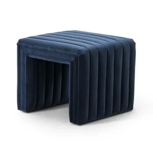 Product Image 3 for Augustine Ottoman 21" - Sapphire Navy from Four Hands