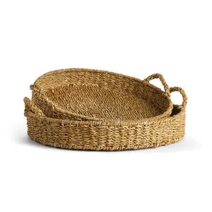 Product Image 1 for Seagrass Round Trays, Set Of 2 from Napa Home And Garden