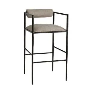 Product Image 6 for Barbana Natural Black Iron Bar Stool from Arteriors