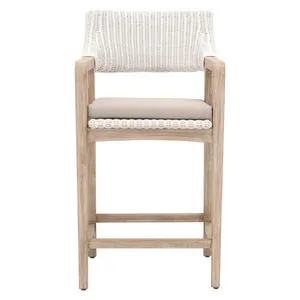 Product Image 1 for Lucia White Rattan Solid Mahogany Counter Stool from Essentials for Living