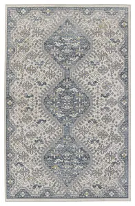 Product Image 4 for Yucca Medallion Cream/ Blue Area Rug from Jaipur