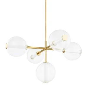 Product Image 1 for Richford 5-Light Aged Brass Chandelier from Hudson Valley